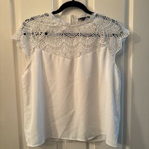 Elegant White Lace Women's Top